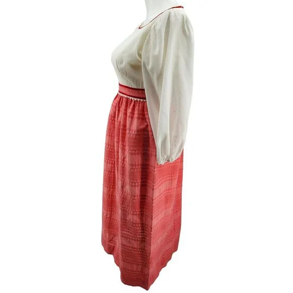 Joseph Magnin Vintage 70's Maxi Dress, Women's 8 - Picture 4 of 16